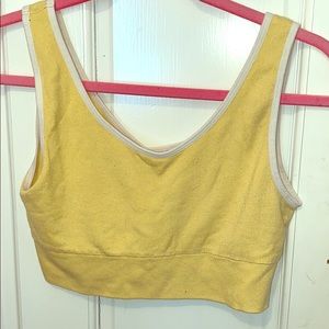 Yellow crop top tank